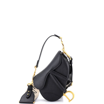 Christian Dior Saddle Handbag Leather Mini