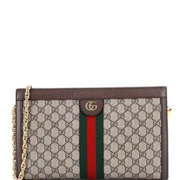 Gucci Ophidia Chain Shoulder Bag GG Coated Canvas Medium