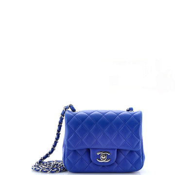 Chanel Square Classic Single Flap Bag Quilted Lambskin Mini