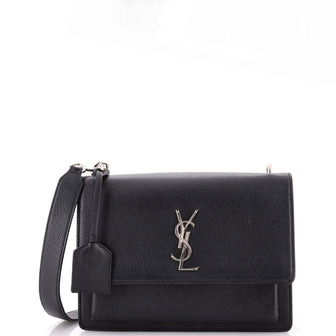 Saint Laurent Sunset Satchel Leather Medium