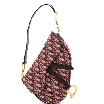 Christian Dior Saddle Handbag Oblique Canvas Medium