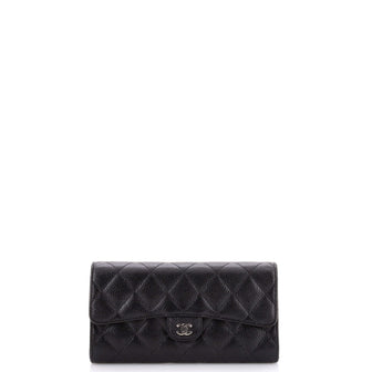 Chanel L-Flap Wallet Quilted Lambskin Long
