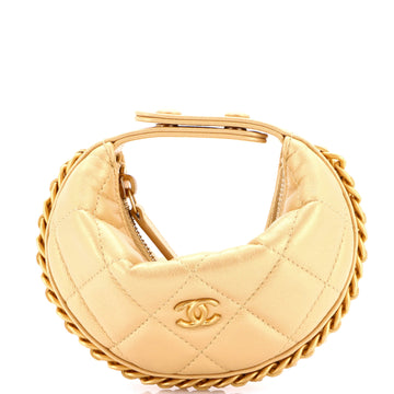 Chanel Chain Around Hobo Pouch Quilted Lambskin Extra Mini