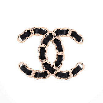 Chanel CC Chain Brooch Metal and Lambskin