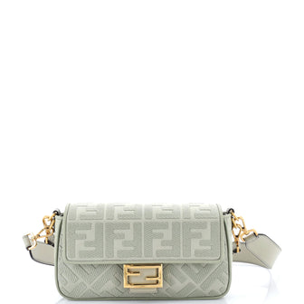 Fendi Baguette NM Bag Zucca Embroidered Canvas Medium
