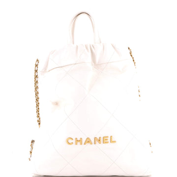 Chanel 22 Chain Backpack Quilted Calfskin Medium