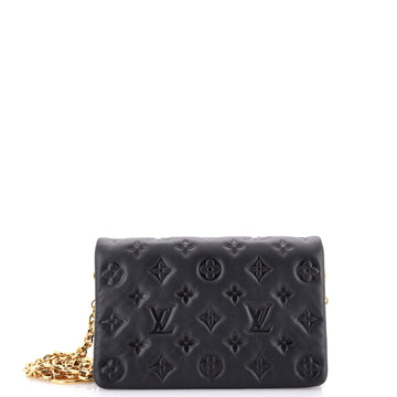 Louis Vuitton Coussin Pochette Monogram Embossed Lambskin