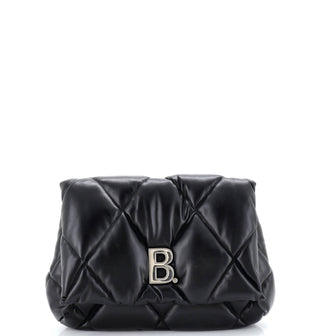 Balenciaga Touch Clutch Quilted Puffy Leather Medium