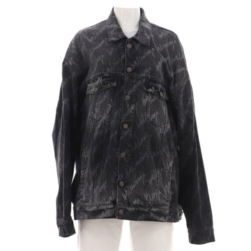 Balenciaga Scribble Logo Jacket Printed Denim