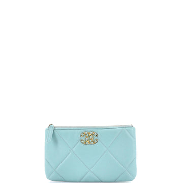 Chanel 19 O Case Pouch Quilted Lambskin Small