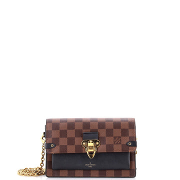 Louis Vuitton Vavin Chain Wallet NM Damier with Leather