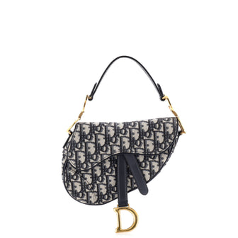 Christian Dior Saddle Handbag Oblique Canvas Mini