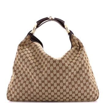 Gucci Horsebit Hobo GG Canvas Large