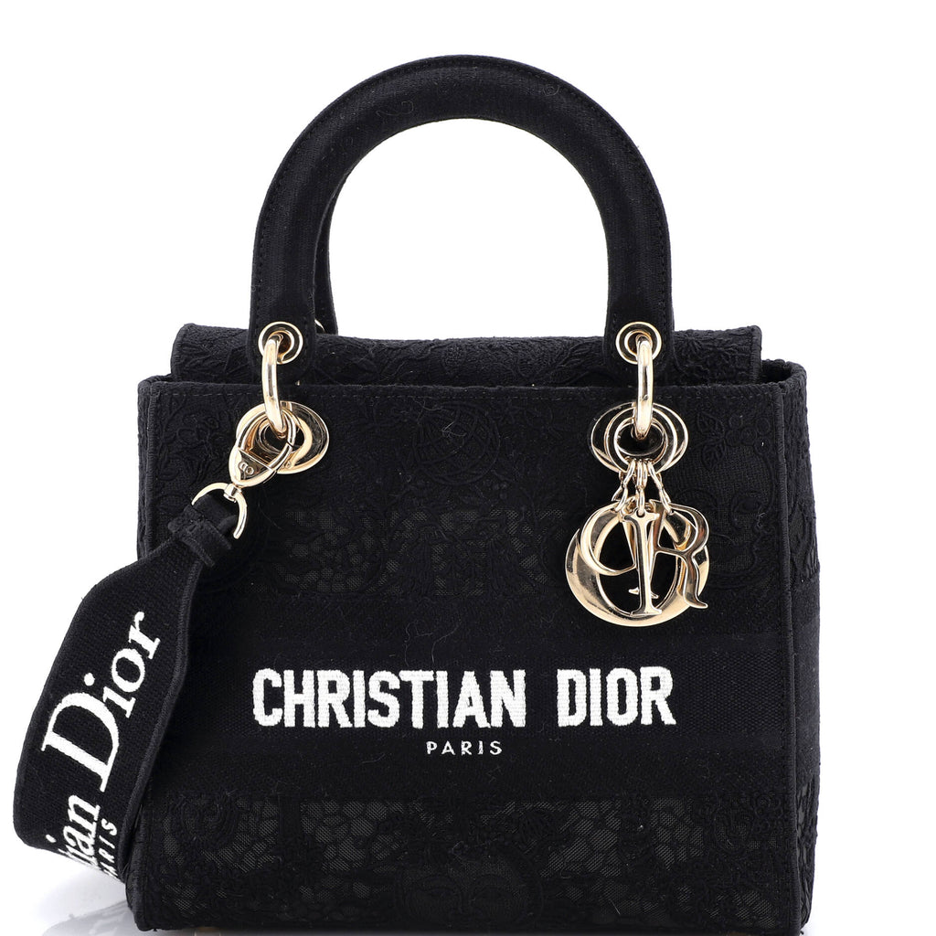 Christian Dior Lady D-Lite Bag Embroidery with Macrame Effect
