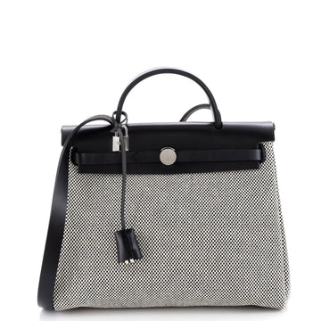 Hermes Herbag Zip Criss Viking Toile and Leather 31