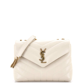 Saint Laurent Loulou Shoulder Bag Matelasse Chevron Leather Small