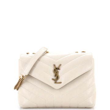 Saint Laurent Loulou Shoulder Bag Matelasse Chevron Leather Small