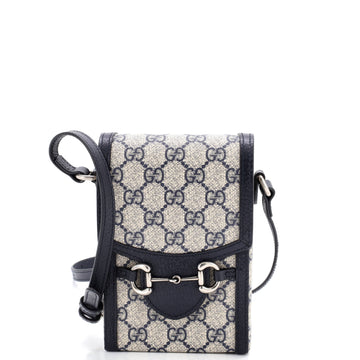 Gucci Horsebit 1955 Crossbody Bag GG Coated Canvas with Leather Mini