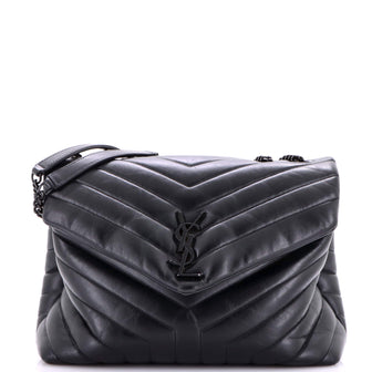 Saint Laurent Loulou Shoulder Bag Matelasse Chevron Leather Medium