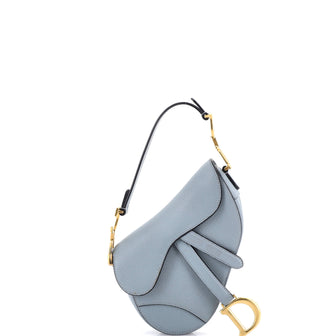 Christian Dior Saddle Handbag Leather Mini