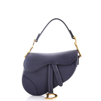 Christian Dior Saddle Handbag Leather Mini