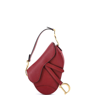 Christian Dior Saddle Handbag Leather Mini