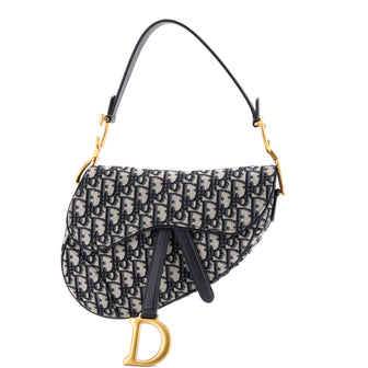Christian Dior Saddle Handbag Oblique Canvas Medium