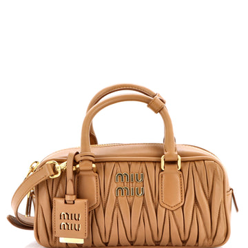 Miu Miu Arcadie Top Handle Bag Matelasse Leather Small