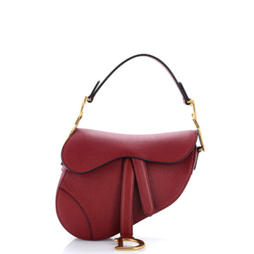 Christian Dior Saddle Handbag Leather Mini