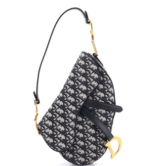 Christian Dior Saddle Handbag Oblique Canvas Medium