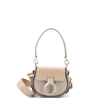 Chloe Tess Bag Linen and Leather Small