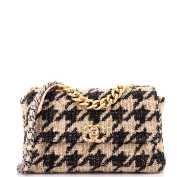 Chanel 19 Flap Bag Quilted Tweed Large