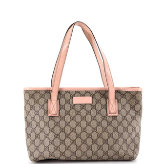 Gucci Plus Tote GG Coated Canvas with Leather Small