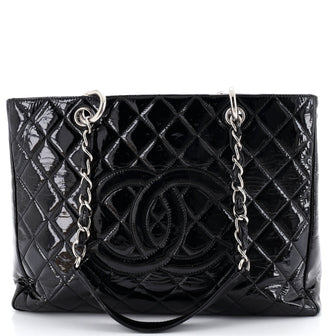 Chanel Grand Shopping Tote Quilted Patent
