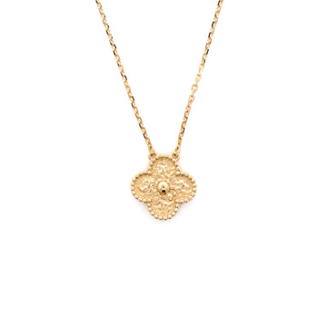 Van Cleef & Arpels Vintage Alhambra Pendant Necklace 18K Yellow Gold