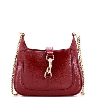 Gucci Jackie Notte Chain Hobo Patent Mini