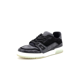 Louis Vuitton Men's LV Trainer Sneakers Monogram Eclipse with Suede