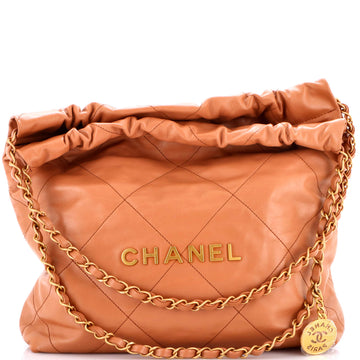 Chanel 22 Chain Hobo Quilted Calfskin Small