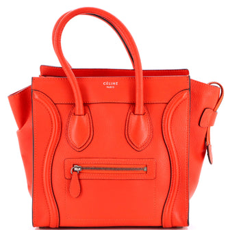 Celine Luggage Bag Grainy Leather Micro