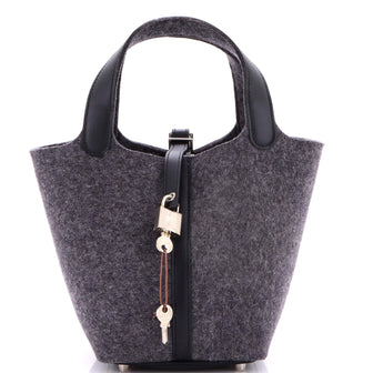 Hermes Picotin Lock Bag Felt with Leather PM