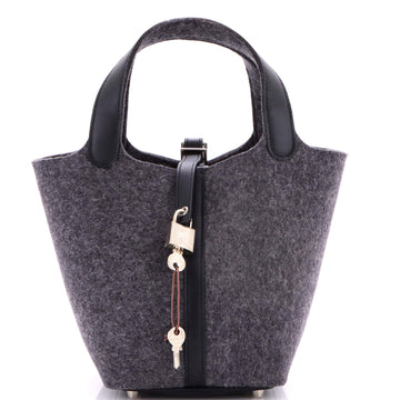 Hermes Picotin Lock Bag Felt with Leather PM
