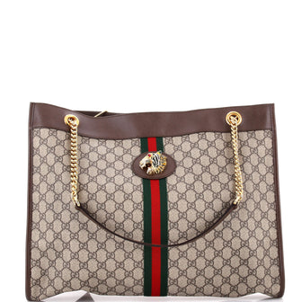 Gucci Rajah Chain Tote GG Coated Canvas Large