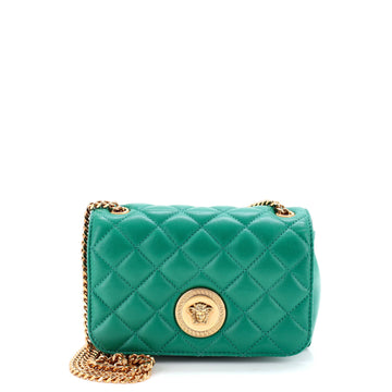 Versace Medusa Icon Chain Flap Bag Quilted Leather Mini