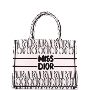 Christian Dior Miss Dior Book Tote Embroidered Canvas Medium