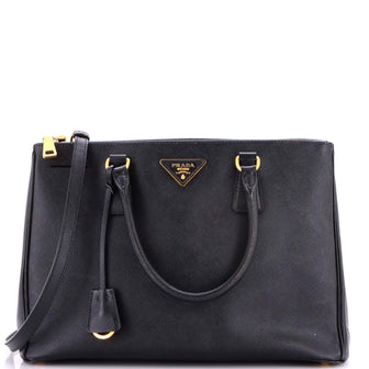 Prada Double Zip Lux Tote Saffiano Leather Medium