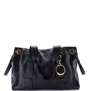 Chloe Tao Zipped Tote Little Horses Embroidered Leather Medium