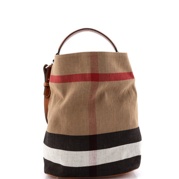 Burberry Ashby Bag House Check Canvas Medium
