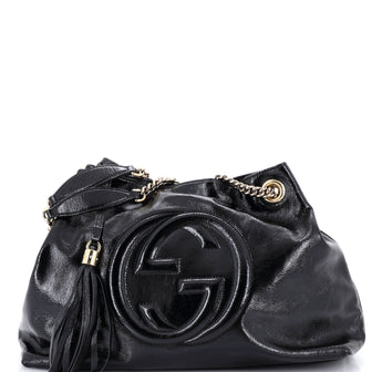 Gucci Soho Chain Strap Shoulder Bag Patent Medium