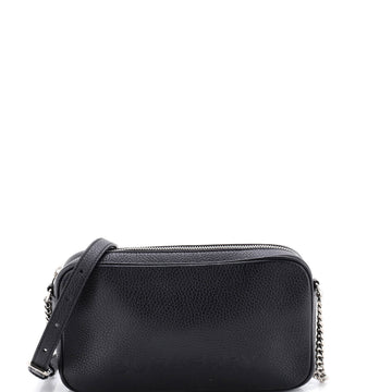 Burberry Camera Crossbody Bag Logo Embossed Leather Small
