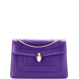 Bvlgari Serpenti Forever Square Shoulder Bag Leather Medium